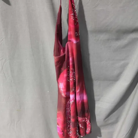 WHITE FOX WOMEN'S DRESS – PINK GRADIENT BEAD EMBELLISHMENT, SIZE M 