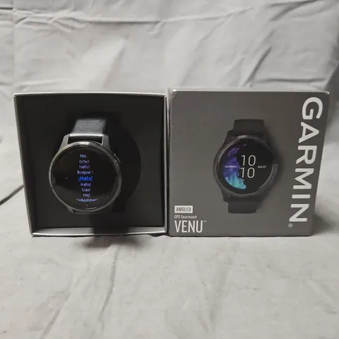 GARMIN VENU GPS AMOLED SMARTWATCH – BLACK (BOXED)
