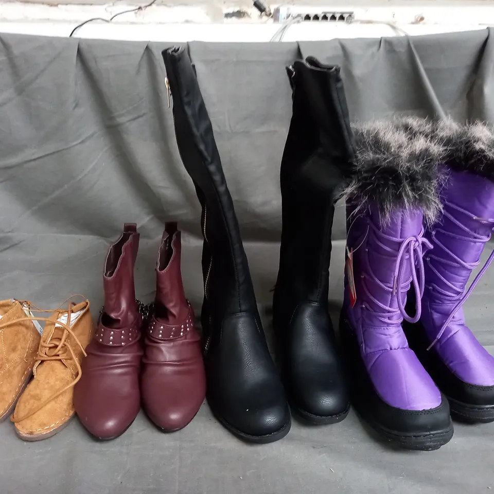 APPROXIMATELY 10 PAIRS OF ASSORTED KIDS SHOES IN VARIOUS STYLES AND SIZES