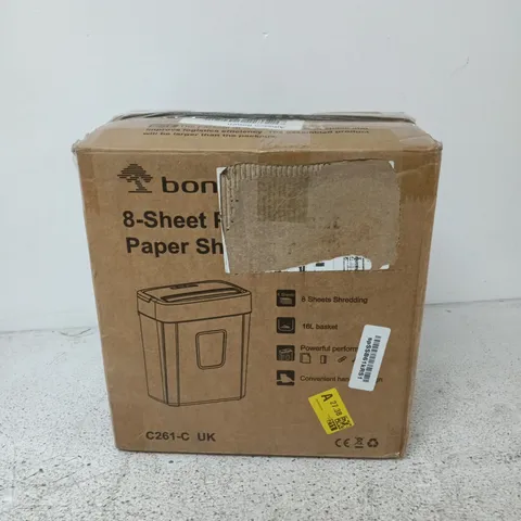 BONSAII 8-SHEET SHREDDER – PAPER SHREDDER (C261-C UK)