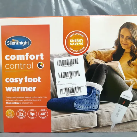 SILENTNIGHT COMFORT CONTROL COSY FOOT WARMER - NAVY