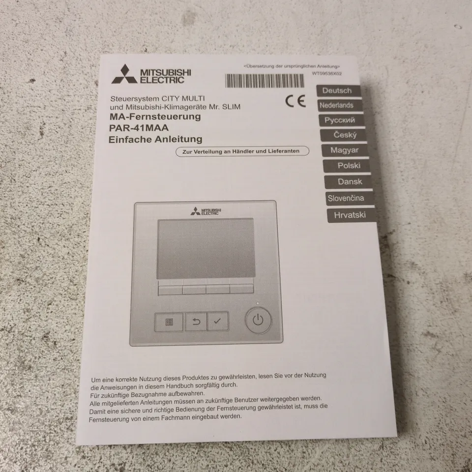 MITSUBISHI ELECTRIC MA-FERNSTEUERUNG PAR-41MAA REMOTE CONTROLLER
