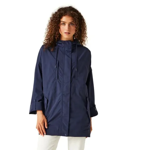 REGATTA WOMENS AMUR WATERPROOF PARKA JACKET NAVY SIZE 16