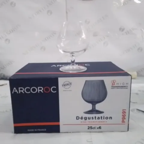 BOXED ARCOROC WINE GLASSES APPROXIMATELY 6