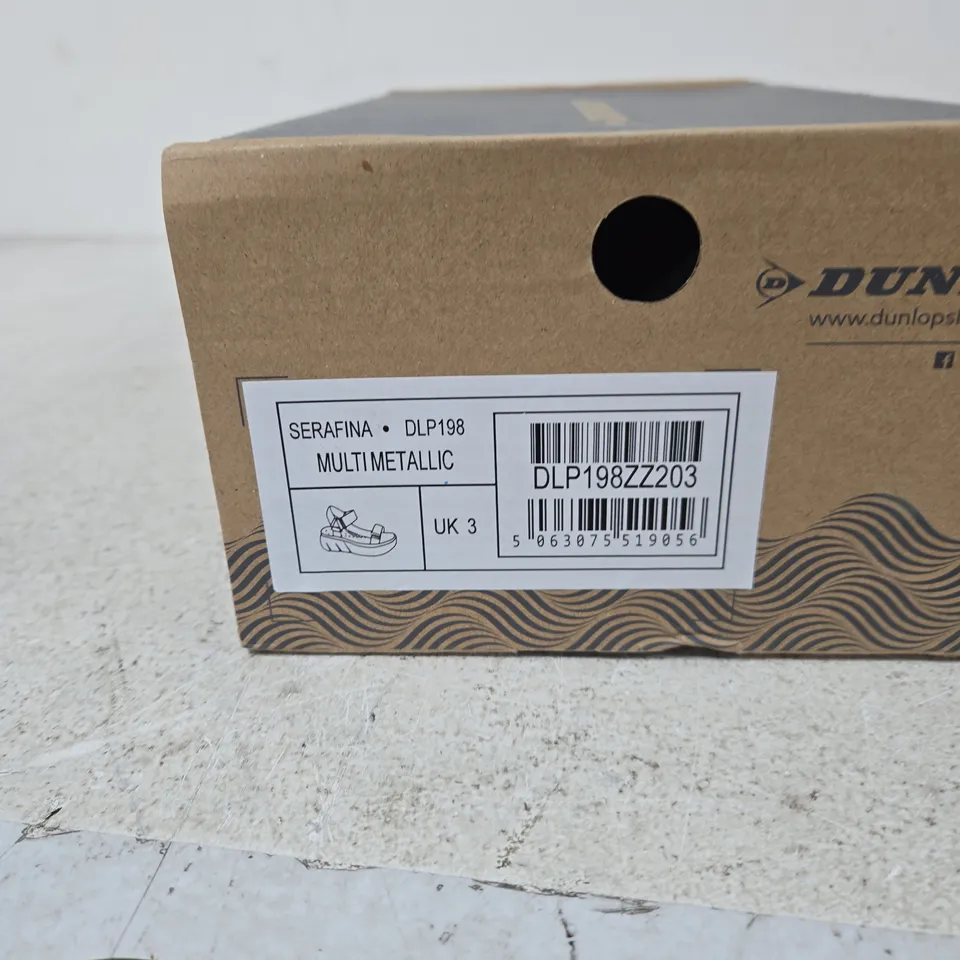 DUNLOP SERAFINA MULTI-METALLIC SANDALS – UK 3