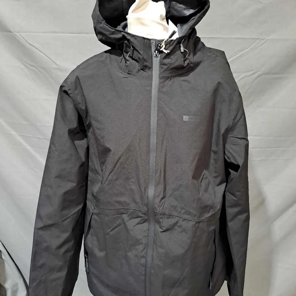 MOUNTAIN WAREHOUSE VANCOUVER II LIGHTWEIGHT WATERPROOF JACKET IN BLACK - UK 18