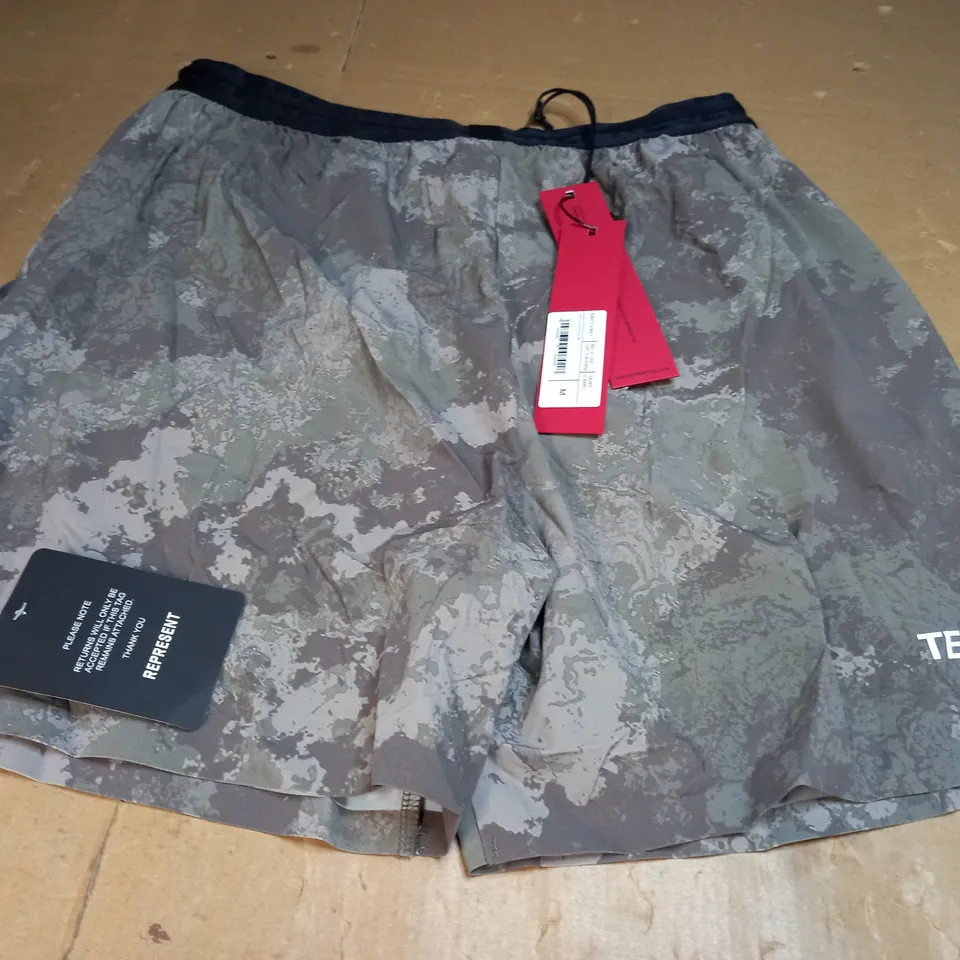 REPRESENT TAUPE CAMO 247 FUSED SHORTS - MEDIUM