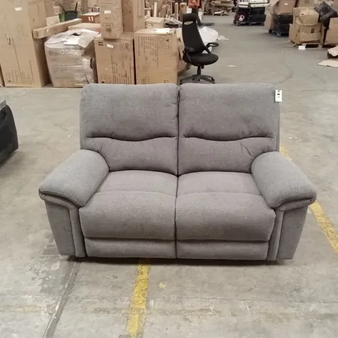 FOSSE 2 SEATER MANUAL RECLINER SOFA - GREY