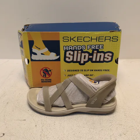 SKECHERS HANDS FREE SLIP-INS SANDALS – BEIGE (UK 8)
