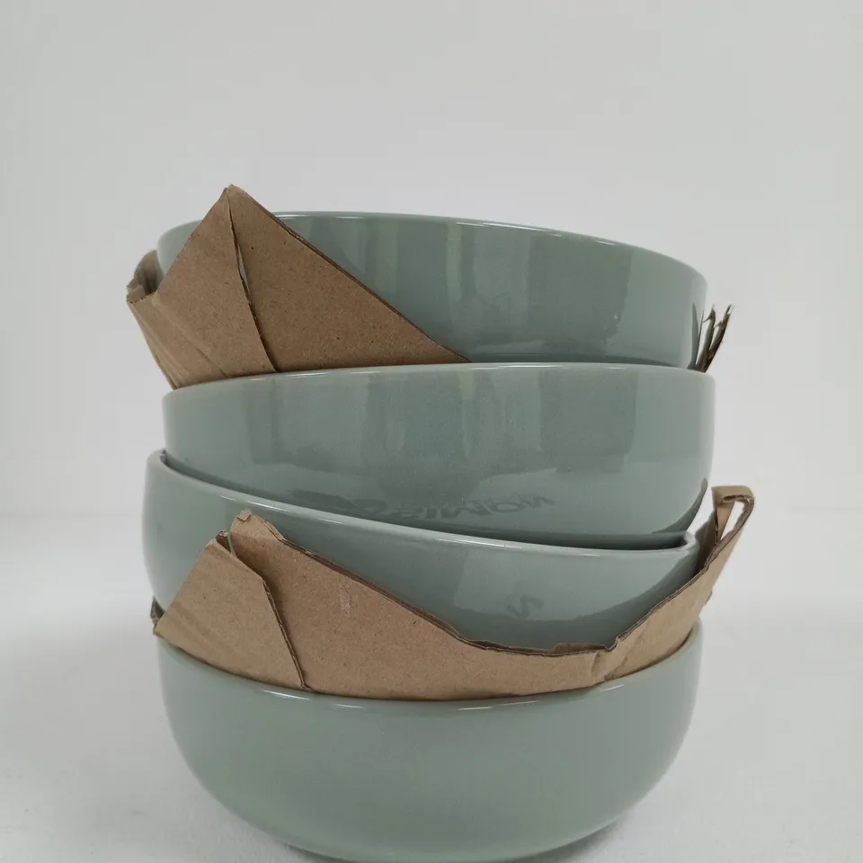 BOXED SAGE TWO TONE 12 PIECE DINNER SET