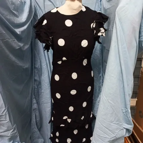 NOBODYS CHILD BLACK POLKA DOT DRESS – UK 10