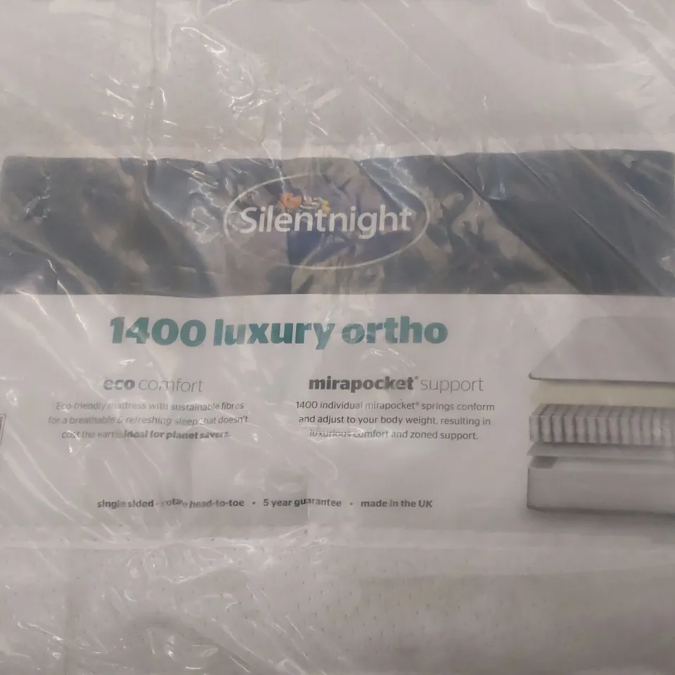QUALITY BAGGED 6FT SUPERKING SILENTNIGHT1400 LUXURY ORTHO MIRAPOCKET MATTRESS 