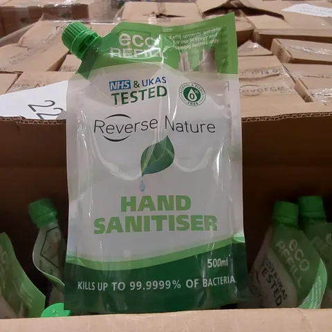 PALLET OF APPROXIMATELY 60 BOXES OF 10X 500ML REVERSE NATURE HAND SANITISERS