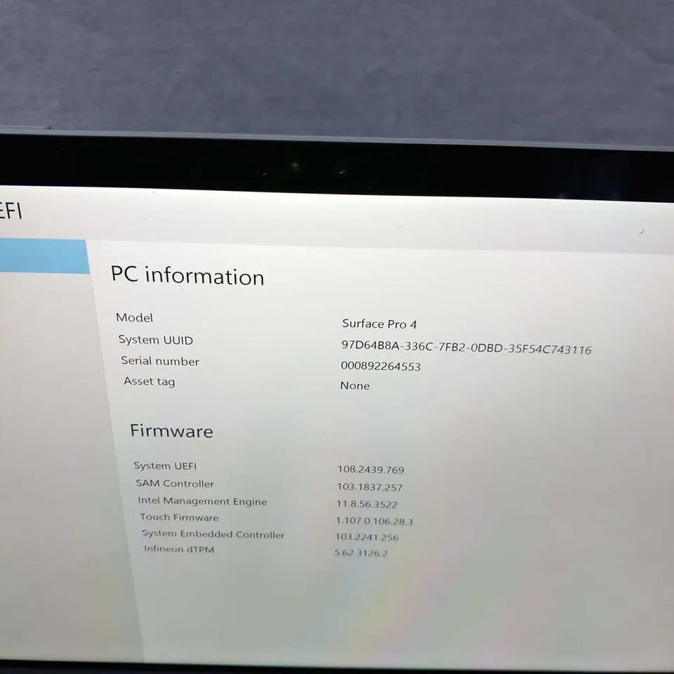 MICROSOFT SURFACE PRO 4 128GB
