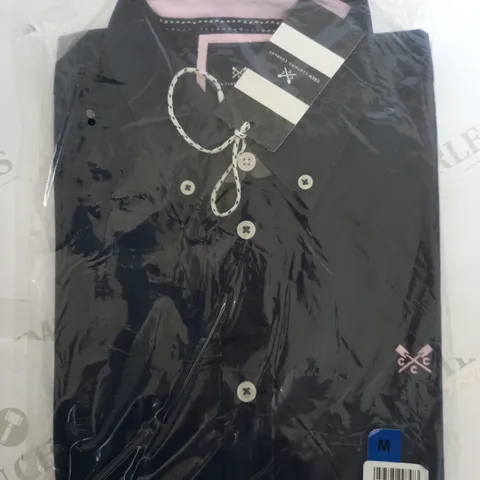 CREW CLOTHING OXFORD SLIMT FIT SHIRT IN NAVY - MEDIUM