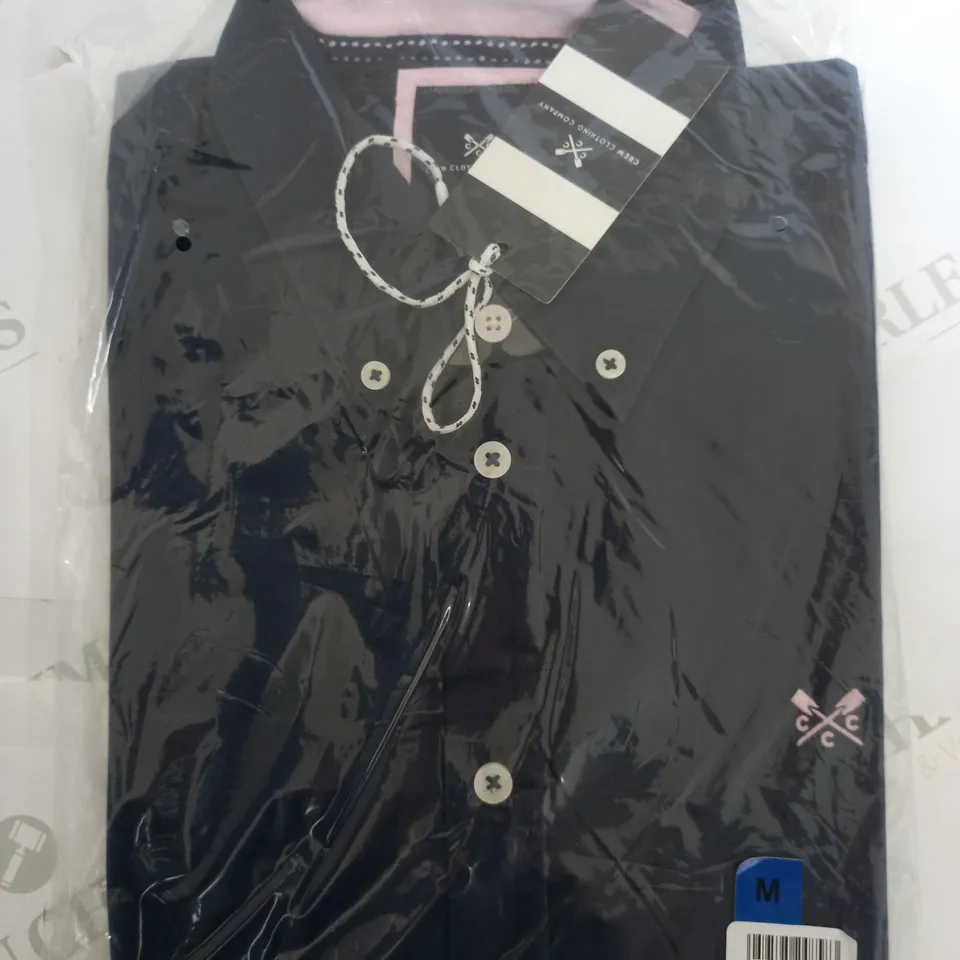 CREW CLOTHING OXFORD SLIMT FIT SHIRT IN NAVY - MEDIUM
