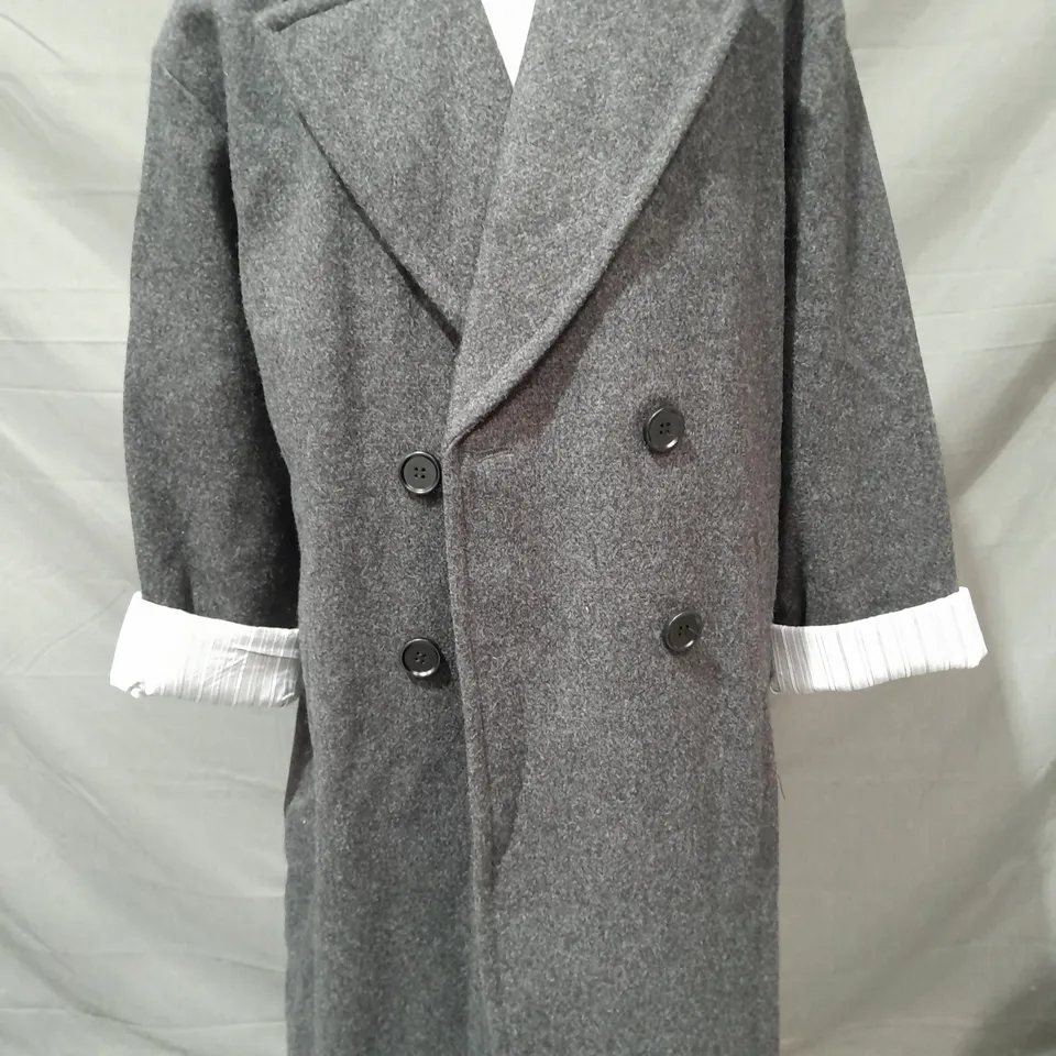 ZARA LONG COAT IN DARK GREY UK SIZE XS