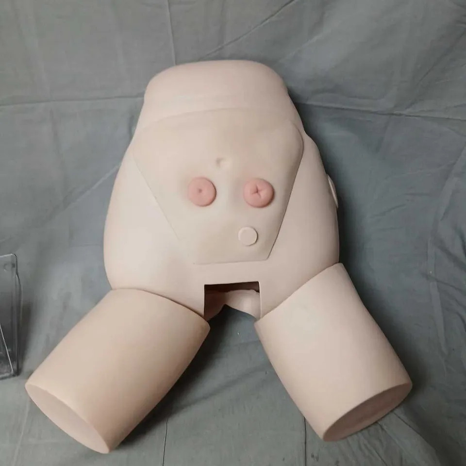 MEDICAL TRAINING BUNDLE: FEMALE TORSO MODEL, NUTRICIA FLOCARE INFINITY FEEDING PUMP, PUSLOM BACKPACK, ASSORTED CONSUMABLES 