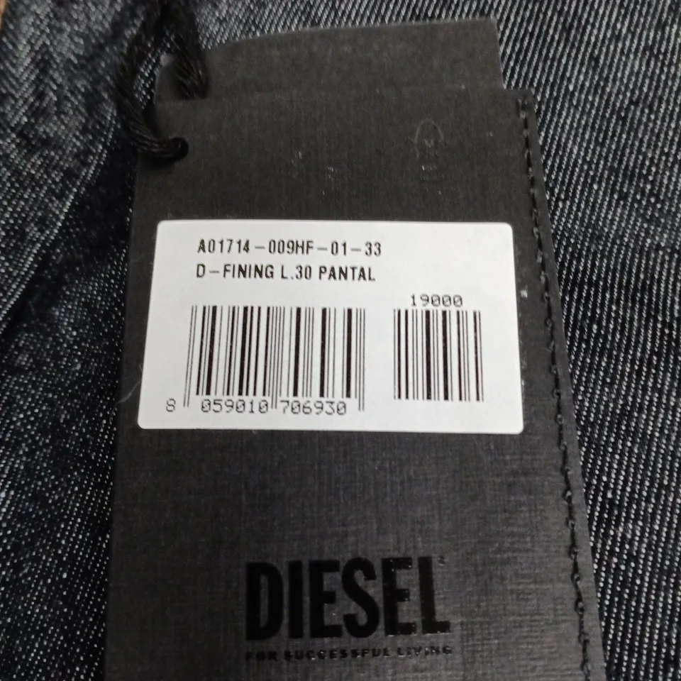 DIESEL TAPERED DENIM JEANS IN DARK WASH SIZE W33 L30