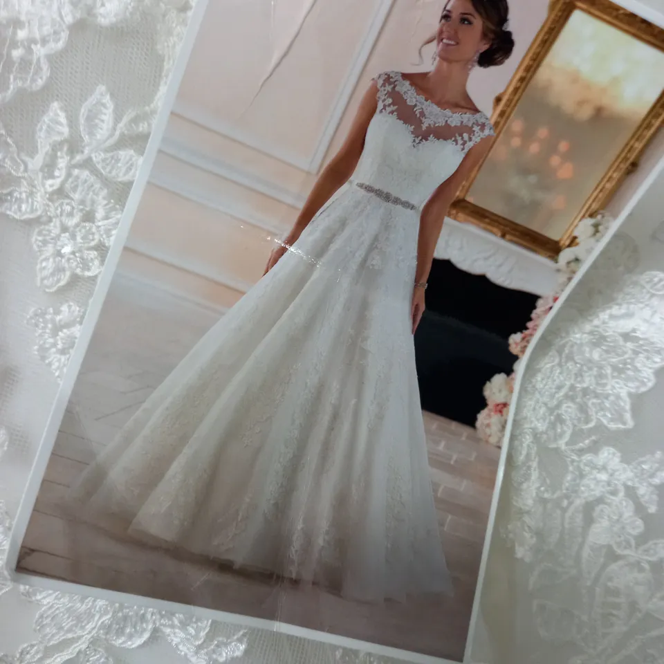 STELLA YORK EMBELLISHED WEDDING DRESS - UK 14