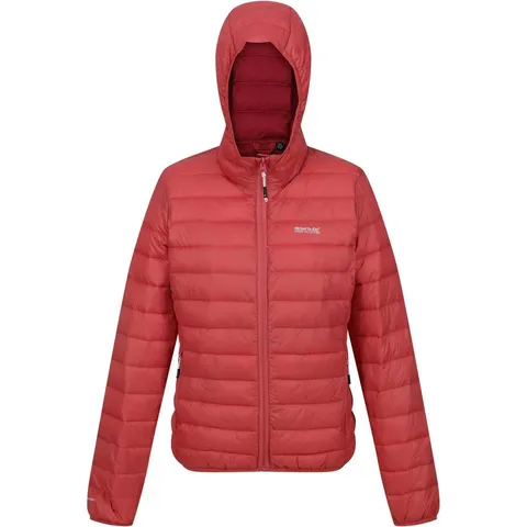 BRAND NEW REGATTA WOMENS MARIZON HOODED BAFFLED JACKET COAT IN MINERAL RED - SIZE 20
