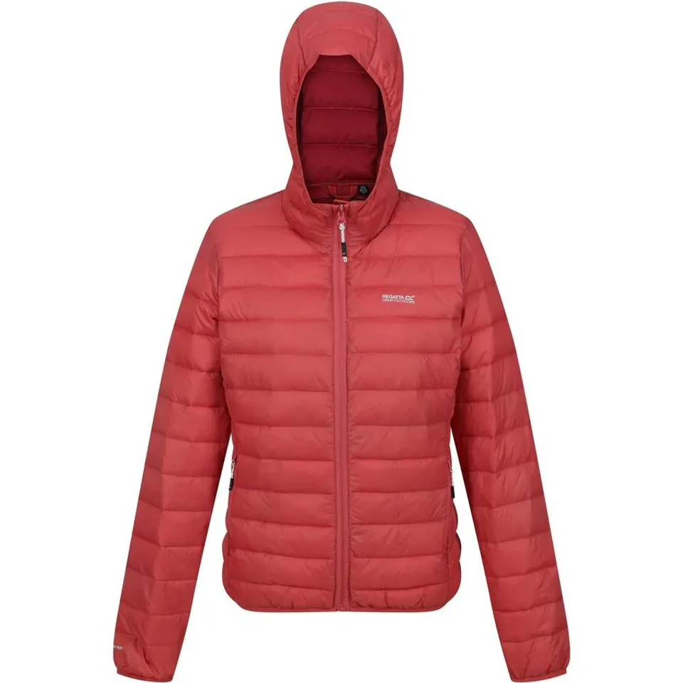 BRAND NEW REGATTA WOMENS MARIZON HOODED BAFFLED JACKET COAT IN MINERAL RED - SIZE 20