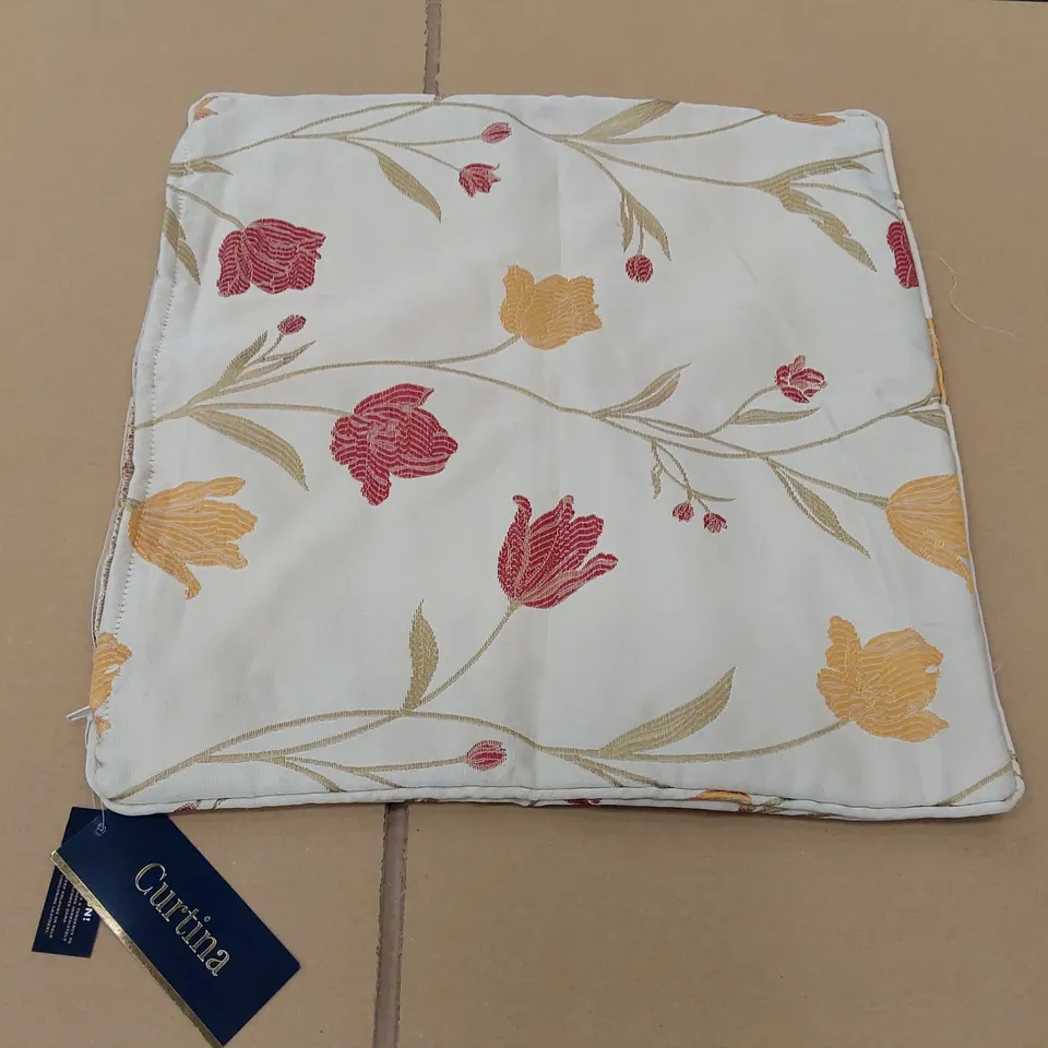 BAGGED SANTAQUIN FLORAL SQUARE SCATTER CUSHION COVER - 43 X 43CM (1 ITEM)