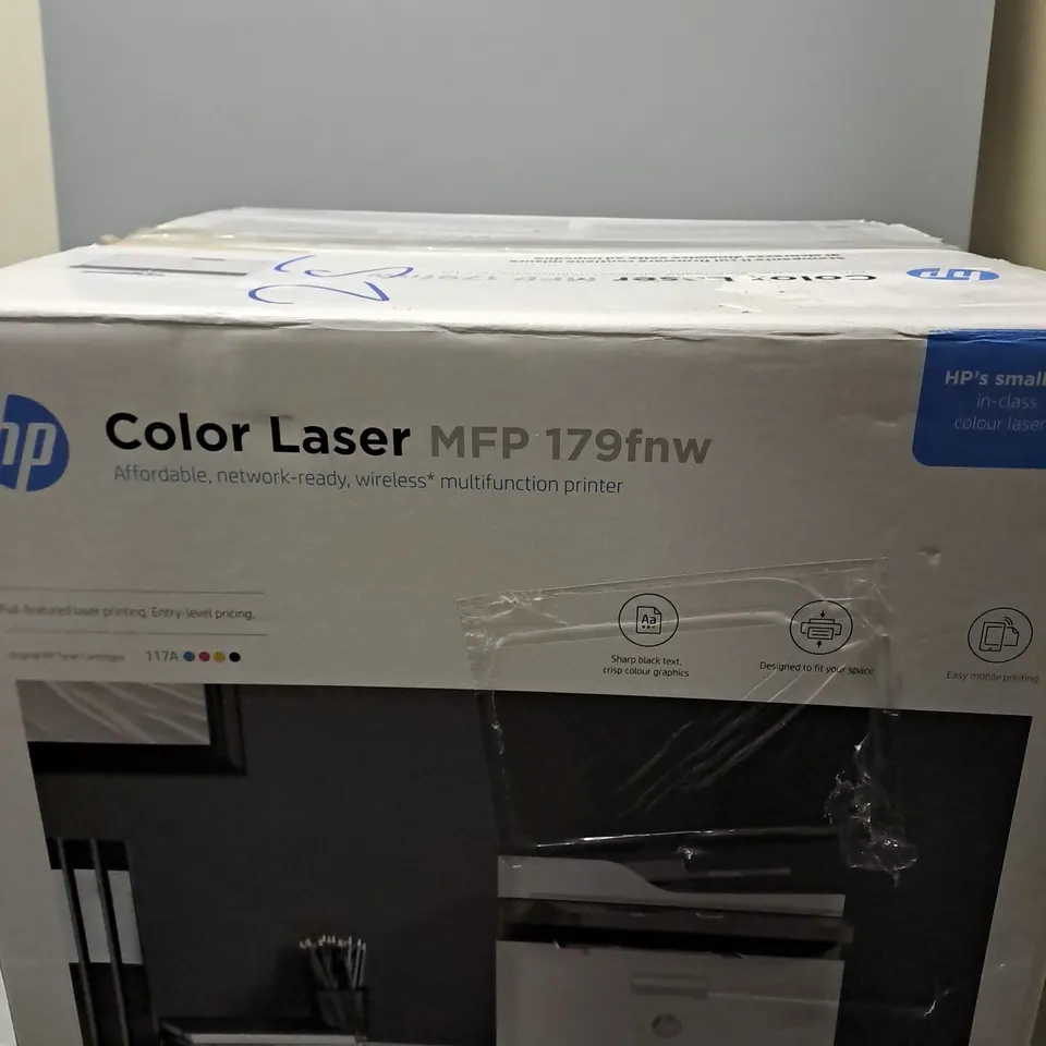 BOXED HP COLOR LASER MFP 179FNW PRINTER