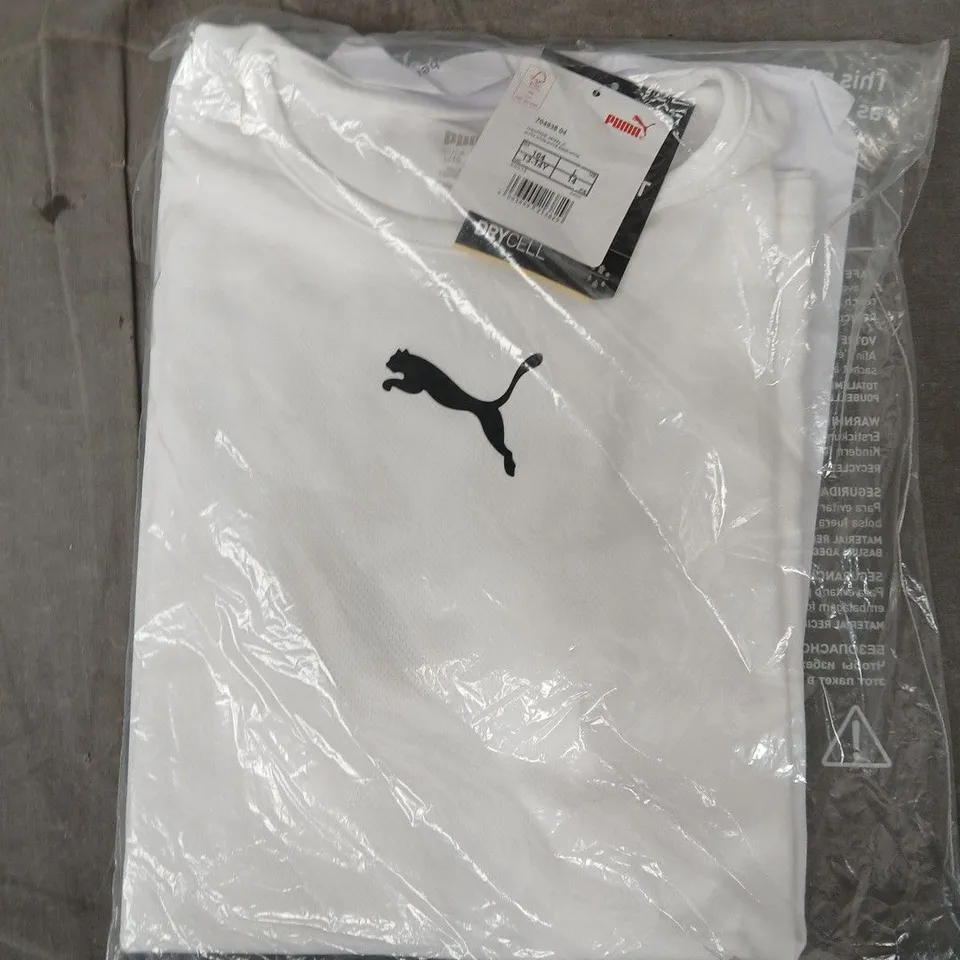 BAGGED PUMA TEAMRISE JERSEY JR IN WHITE - 13-14Y