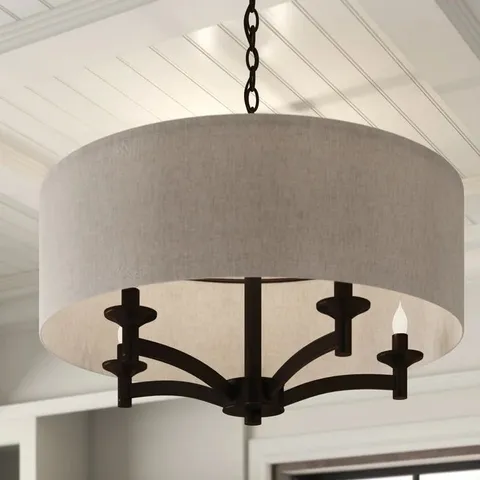 BOXED HARLAN 5 - LIGHT DRUM CHANDELIER