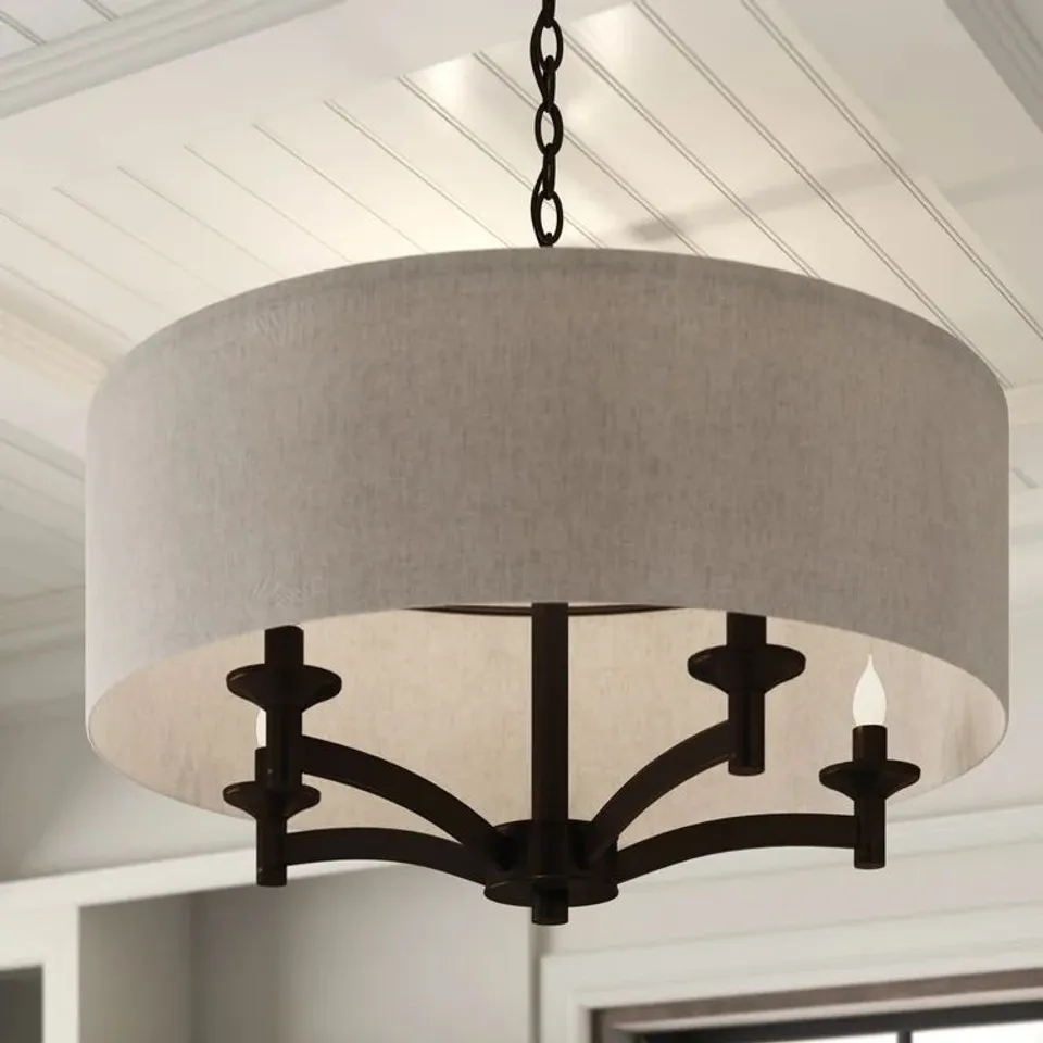 BOXED HARLAN 5 - LIGHT DRUM CHANDELIER 