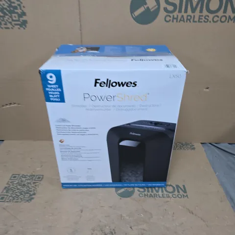 BOXED FELLOWES POWERSHRED LX50 CROSS-CUT SHREDDER 230V