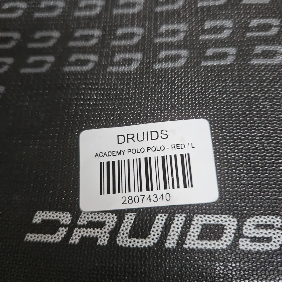 DRUIDS ACADEMY POLO SHIRT – RED, SIZE L