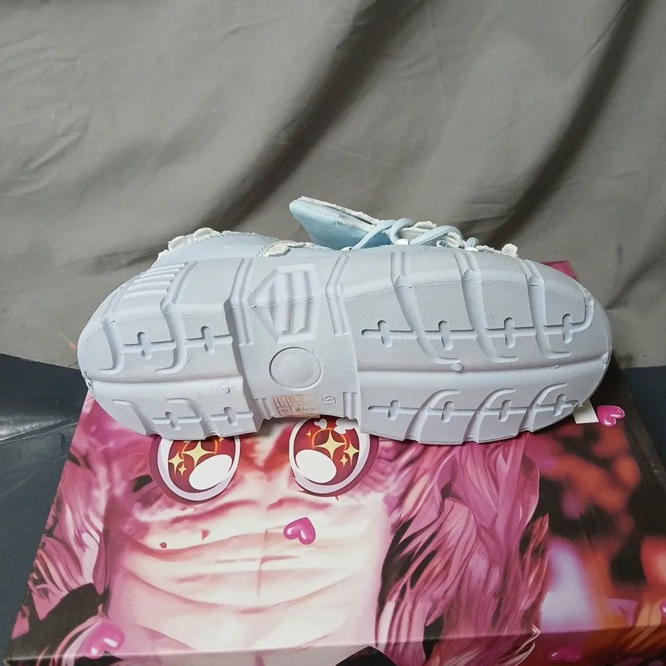 KOI FANCIFUL FREDDO BEAR RUFFLE TRAINERS BLUE BOXED SIZE 40