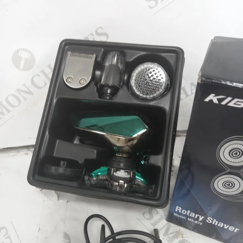 KIBIY ROTARY SHAVER MS-672 MEN'S RECHARGEABLE CORDLESS ELECTRIC RAZOR