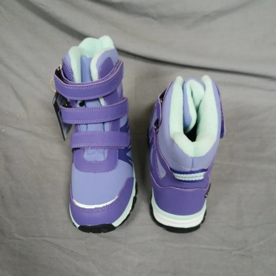 MOUNTAIN WAREHOUSE SLOPE SOFTSHELL KIDS' ADAPTIVE WATERPROOF SNOW BOOTS – PURPLE