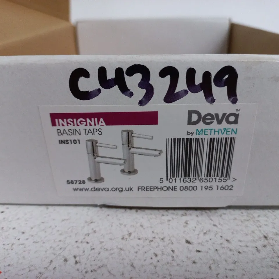 DEVA INSIGNIA BASIN TAPS (INS101) – CHROME, PAIR