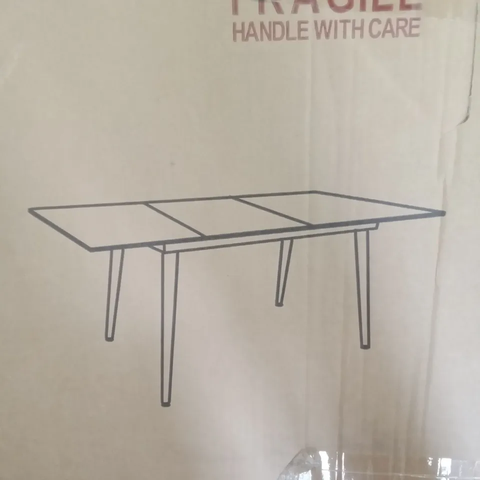 BOXED LANKOU EXTENDABLE DINING TABLE - BLACK