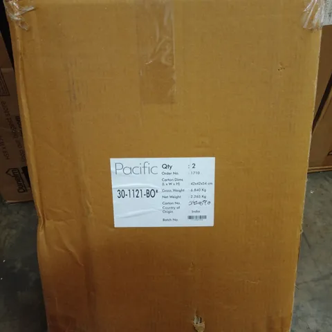 BOXED Pacific CIARA CLEAR GLASS AND ANTIQUE BRONZE METAL TABLE LAMP BASE - QTY 2 (1 BOX)