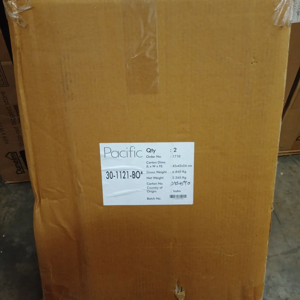 BOXED Pacific CIARA CLEAR GLASS AND ANTIQUE BRONZE METAL TABLE LAMP BASE - QTY 2 (1 BOX)