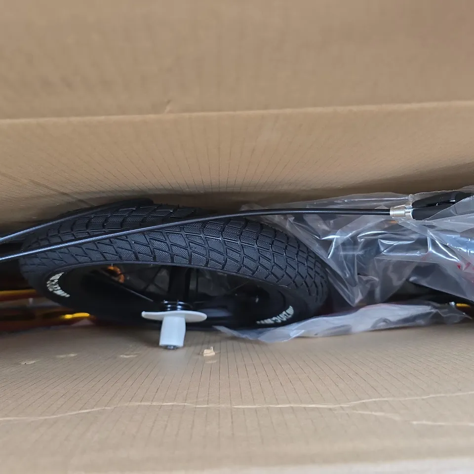 BOXED ZINC 12 INCH BMX SCOOTER IN NEOCHROME - COLLECTION ONLY