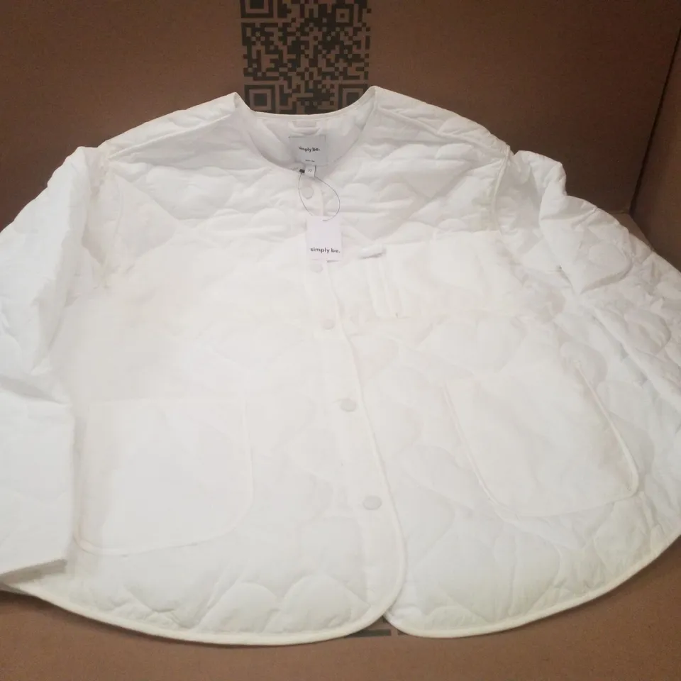 BOX CONTAINING APPROXIMATELY 5X BRAND NEW SIMPLY BE QUILTED JACKET - COLOUR ECRU - SIZE 22