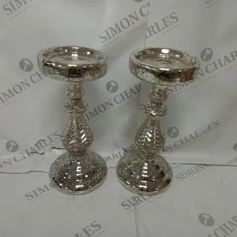 ALISON CORK PRE-LIT MERCURY GLASS CANDLE HOLDER