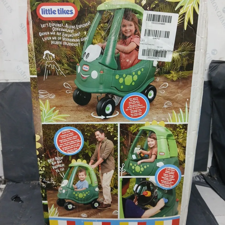 BOXED LITTLE TIKES COZY COUPE DINO - COLLECTION ONLY 