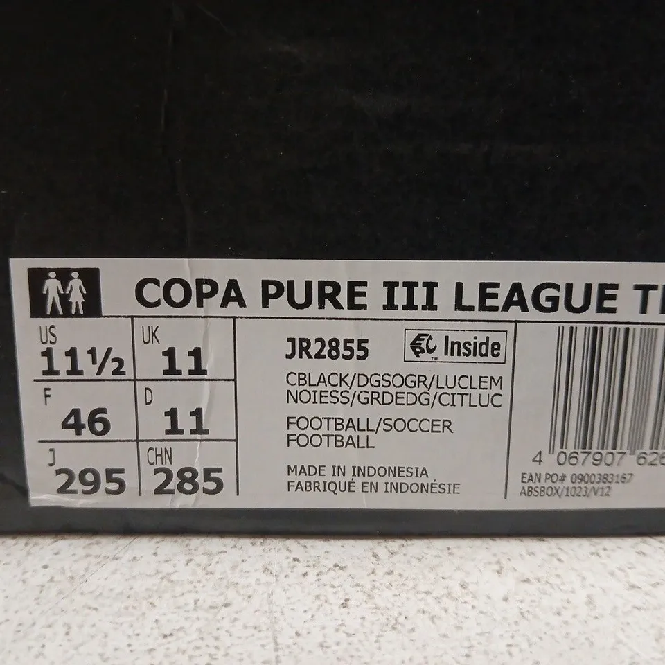 ADIDAS COPA PURE III LEAGUE TF FOOTBALL TRAINERS– SIZE 11