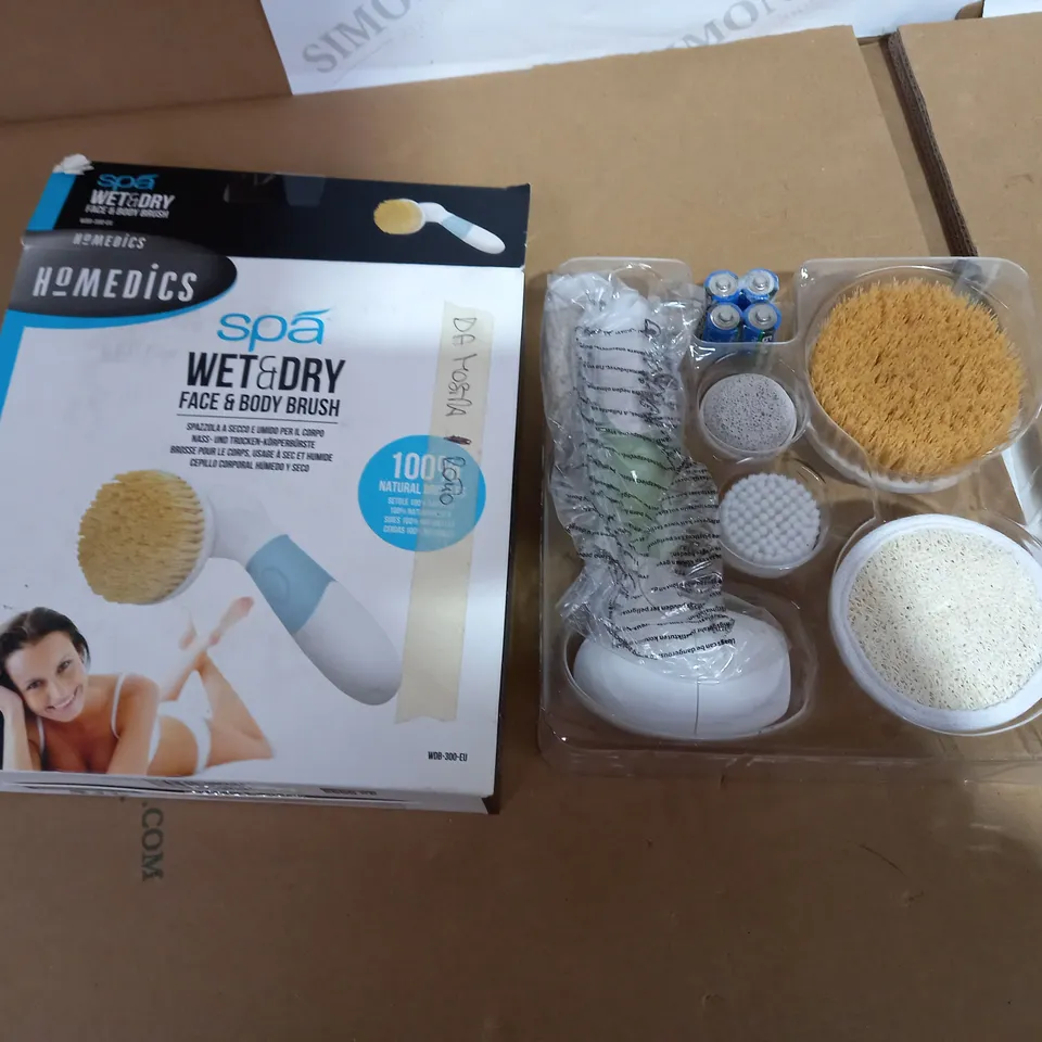 BOXED HOMEDICS SPA WET & DRY FACE & BODY BRUSH