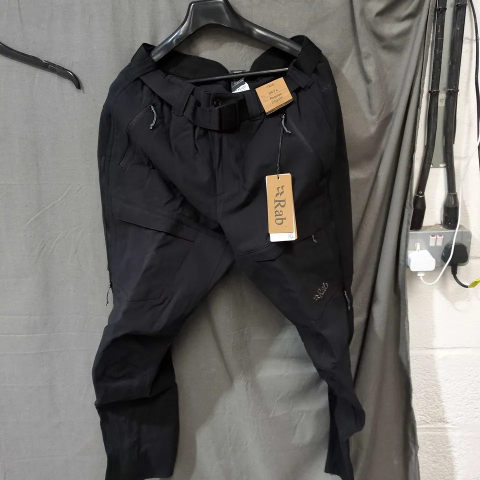 RAB WINTER TROUSERS – BLACK, UK 34 / REGULAR LENGTH