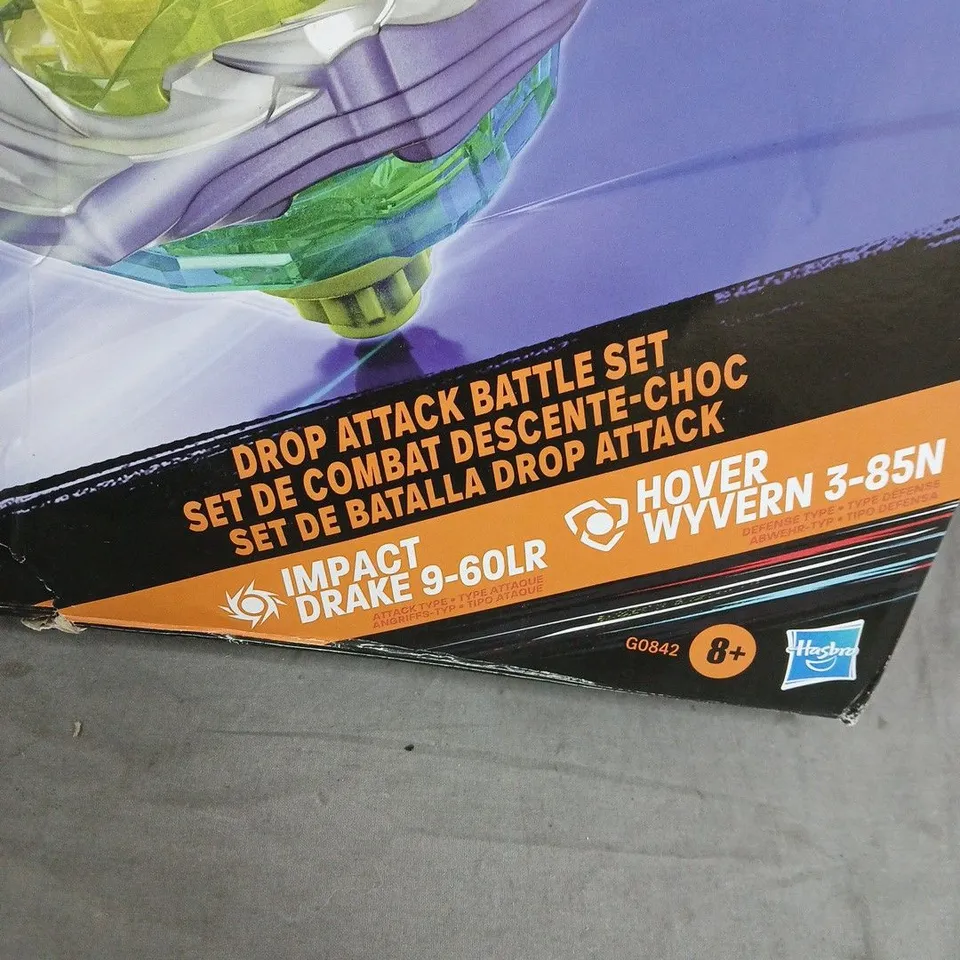 BEYBLADE X DROP ATTACK BATTLE SET - BLUE ARENA STADIUM - HASBRO, 8+ (BOXED)