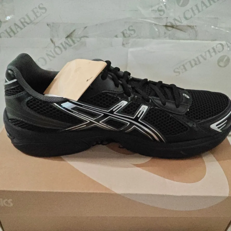ASICS GEL-1130 RUNNING SHOES – BLACK & PURE SILVER, UK 10 – BOXED