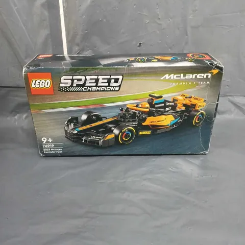 BOXED LEGO SPEED CHAMPION 2023 MCLAREN F1 RACE CAR - 76919